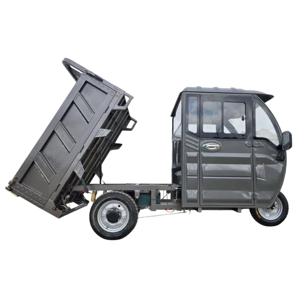 Грузовой электротрицикл Yasmand Гидравлика С900 Кабина Гибрид 60V45Ah Черно-серый 7